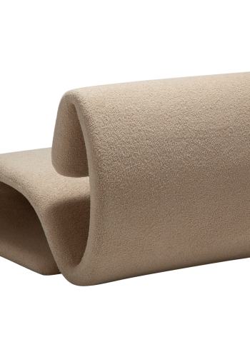 DANFORM Dubna loungestol - matteret mandel RPES boucléstof m. glimmer