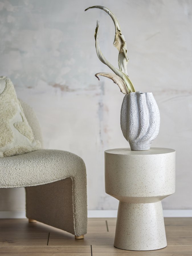 BLOOMINGVILLE Cove Vase, Hvid, Stentj