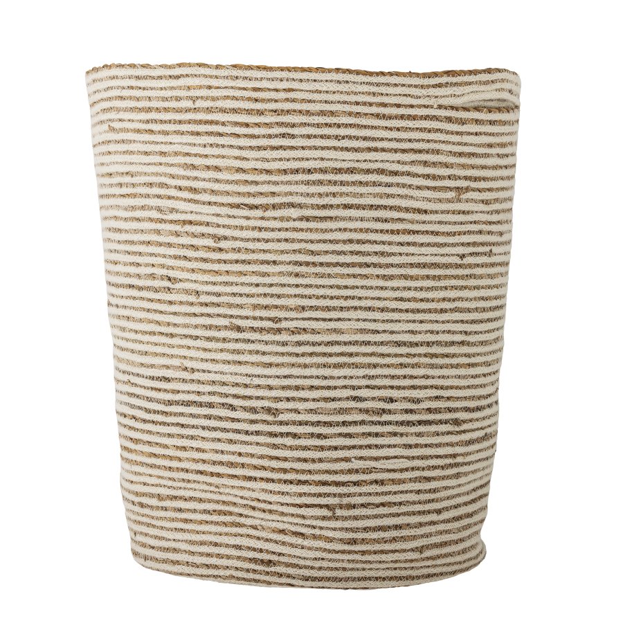 BLOOMINGVILLE Selena Kurv, Hvid, Jute