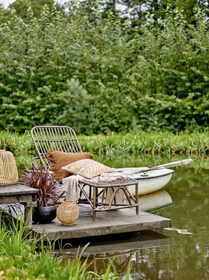 BLOOMINGVILLE Dione liggestol, m. justerbar rygln, foldbar - brun rattan