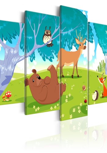 ARTGEIST billede af dyr, 5-delt - Friendly Animals - Flere strrelser 