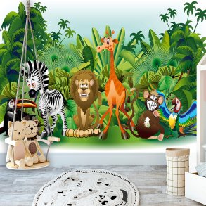 ARTGEIST Fototapet - Jungle Animals, animeret jungledyr (flere strrelser)