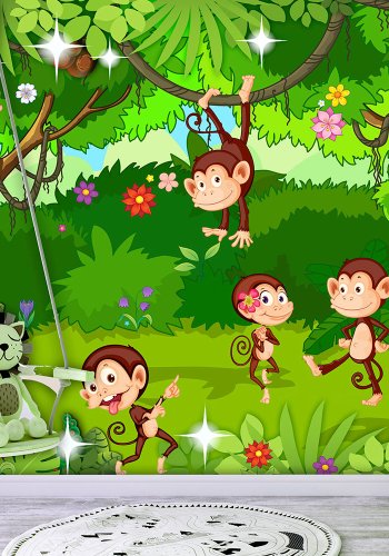 ARTGEIST Fototapet - Monkey Tricks, animeret aber (flere strrelser)