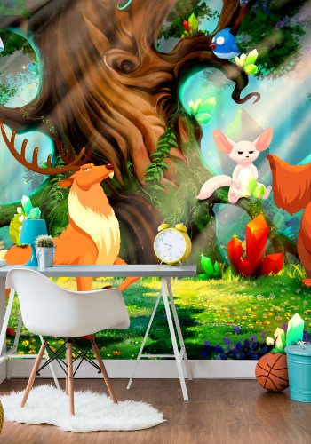 ARTGEIST Fototapet - Bear and Friends, bjrn og venner (flere strrelser)