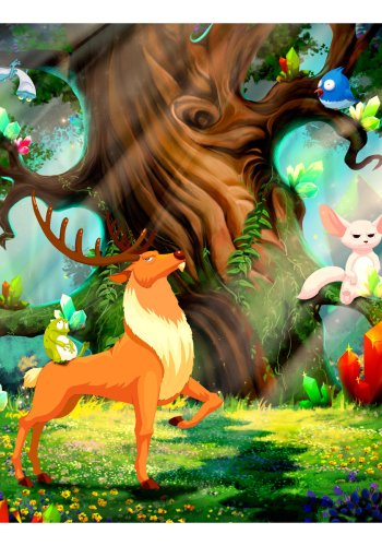 ARTGEIST Fototapet - Bear and Friends, bjrn og venner (flere strrelser)