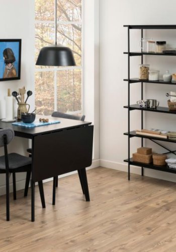 ACT NORDIC Roxby spisebordsstol - gr stof og sort gummitr