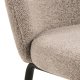 ACT NORDIC Patricia spisebordsstol - beige stof og sort stl