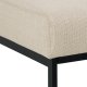 ACT NORDIC Caix sovesofa, m. click & clack, delt rygln, syninger - beige stof og sort stl (198x95)