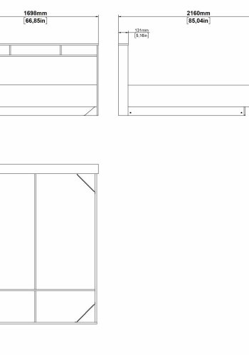 TVILUM Ikast Seng 160x200, Jackson Hickory / Hvid, 169,8 x 216 x 0,97 cm