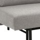 ACT NORDIC Malling sovesofa, m. udtrksseng og 2 puder - lysegr stof og sort stl