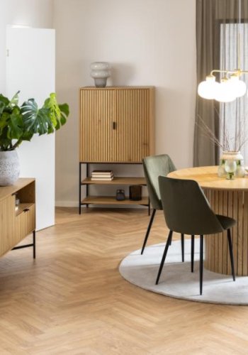 ACT NORDIC Yale spisebord, rund - natur vild eg melamin (120)