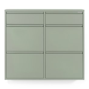 SPINDER DESIGN BILLY 6 skoskab, m. 6 lger - stvet grn stl