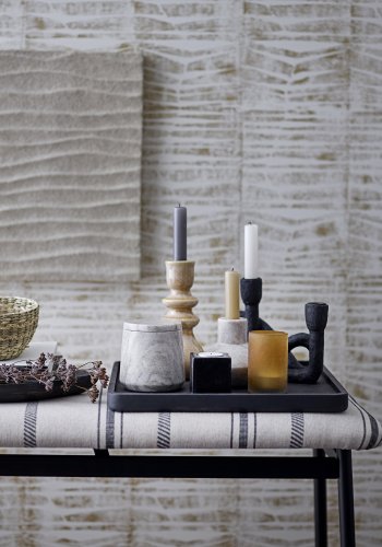 BLOOMINGVILLE Mashel Lysestage, Sort, Polyresin