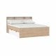 TVILUM Ikast Seng med 2 skuffer 160x200, Jackson Hickory / Hvid, 169,8 x 216 x 96,8 cm