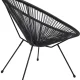 KARE DESIGN Acapulco Black lnestol/havestol - sort polyethylen og stl