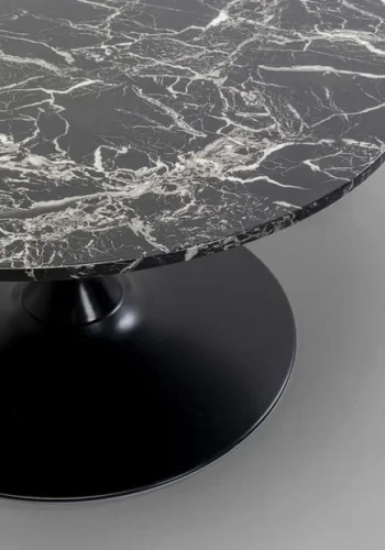 KARE DESIGN Schickeria sofabord, rund - sort marmorlook laminat og sort stl (80)