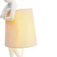 KARE DESIGN Animal Rabbit bordlampe - rosa linnedhr og hvid polyresin/stl (H:50cm)