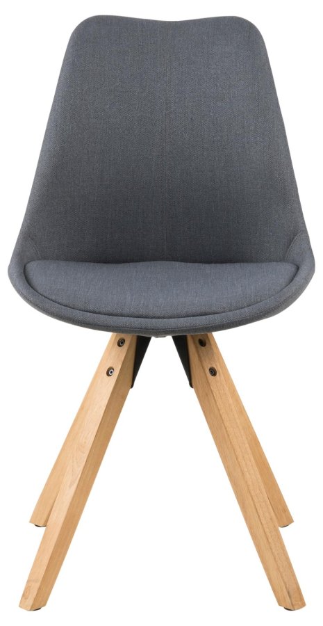 ACT NORDIC Dima spisebordsstol - mrkegr stof og natur gummitr