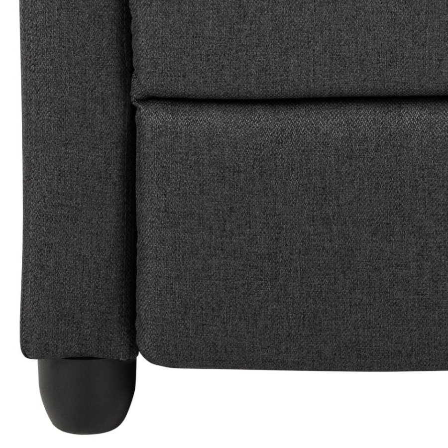 ACT NORDIC Siom recliner, manuel, armln, lomme, posefjedre - antracitgr stof og sort polypropylen