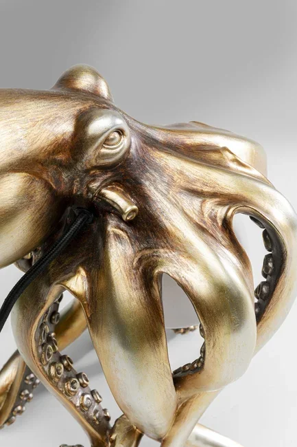 KARE DESIGN Animal Octopus bordlampe - hvid glas og guld polyresin