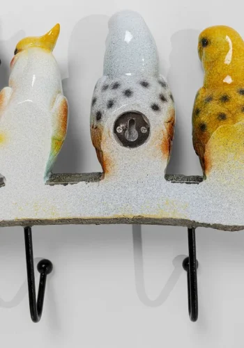 KARE DESIGN Exotic Birds knagerkke, m. 5 knager - multifarvet polyresin og stl