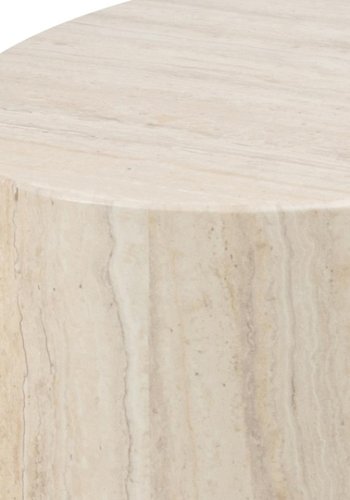 ACT NORDIC Mice sofabord, oval - beige travertinpapir (st af 2)