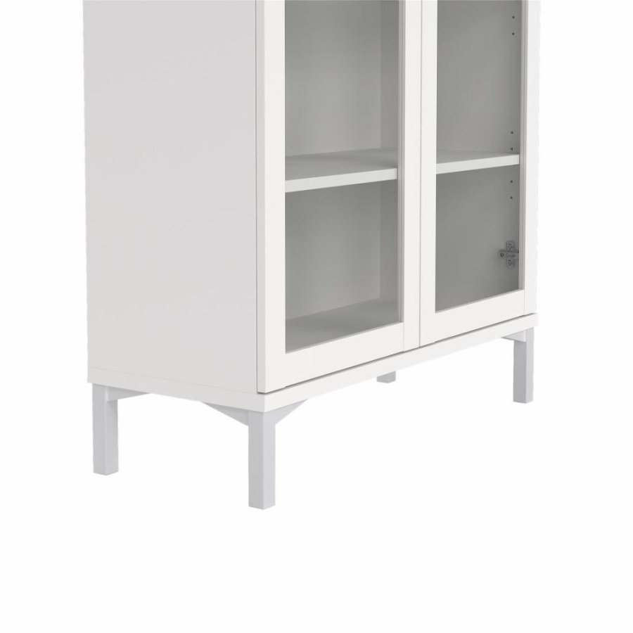 TVILUM Roma porcelnsskab med 2 lger, hvid, 88,7 x 36,25 x 202,8 cm