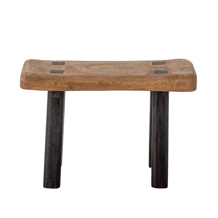 BLOOMINGVILLE Hern piedestal, rektangulr - brun og sort mangotr (45,5x20,5)