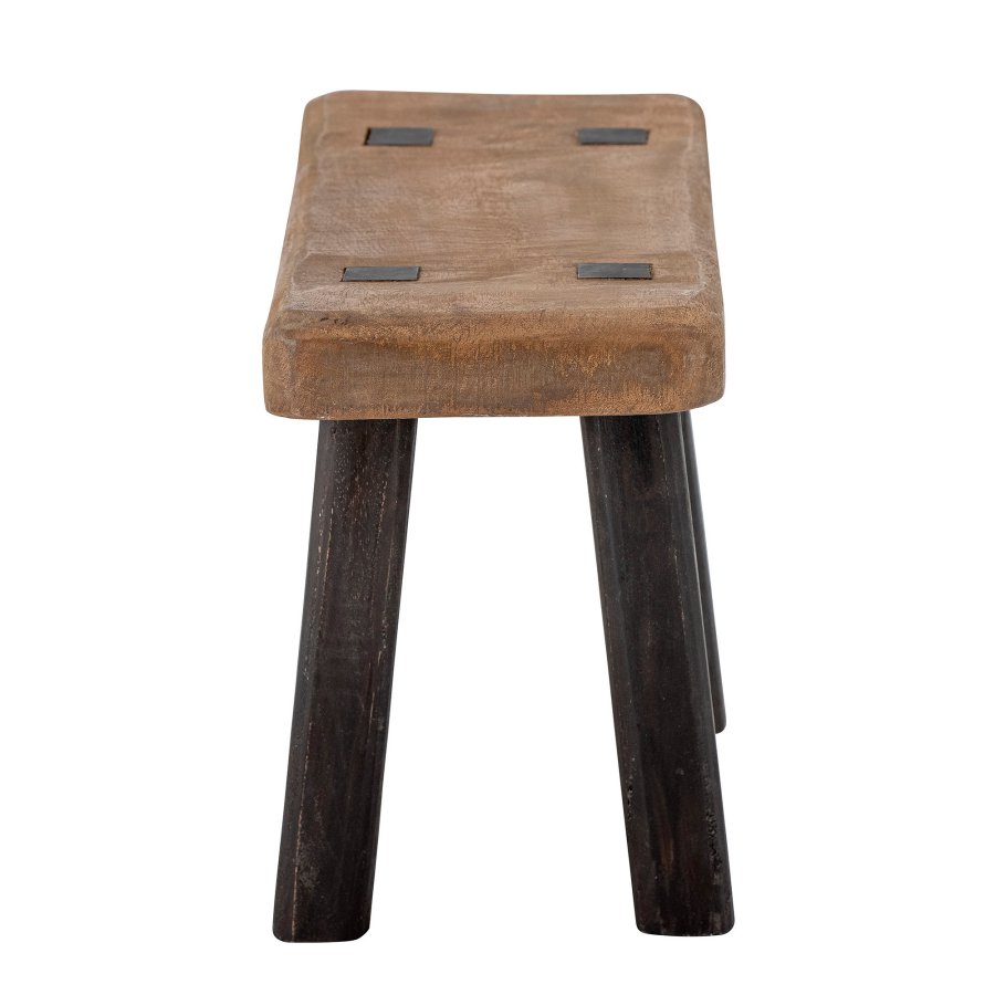 BLOOMINGVILLE Hern piedestal, rektangulr - brun og sort mangotr (45,5x20,5)