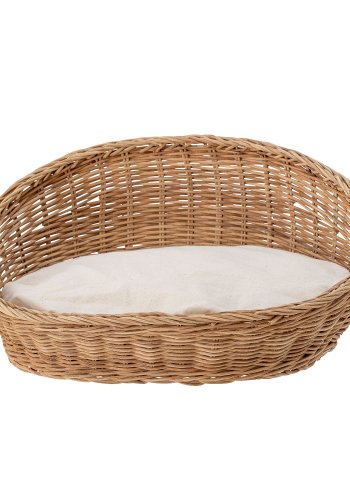 BLOOMINGVILLE Tille Katte Kurv, Natur, Rattan W: 30cm, H: 20cm, L: 40cm
