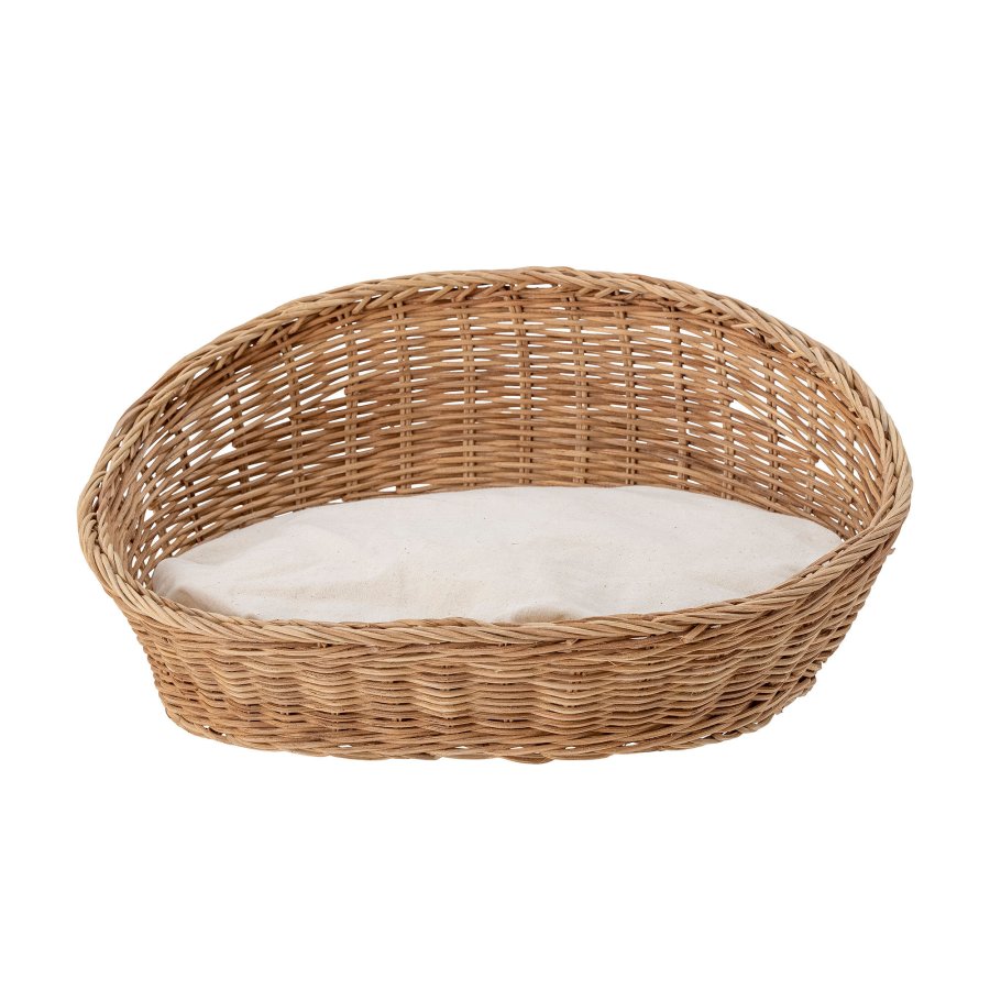 BLOOMINGVILLE Tille Katte Kurv, Natur, Rattan W: 30cm, H: 20cm, L: 40cm