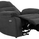 ACT NORDIC Vansbro recliner, m. el, C stik, USB-A, posefjedre - mrkegr stof og sort stl