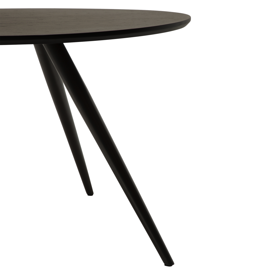 DAN-FORM ECLIPSE Spisebord Bordplade af sortbejdset ask, rund