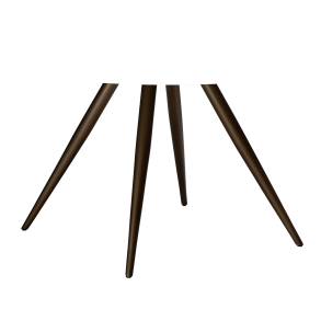 DAN-FORM ECLIPSE Spisebord Antikke messingben, til rund bordplade