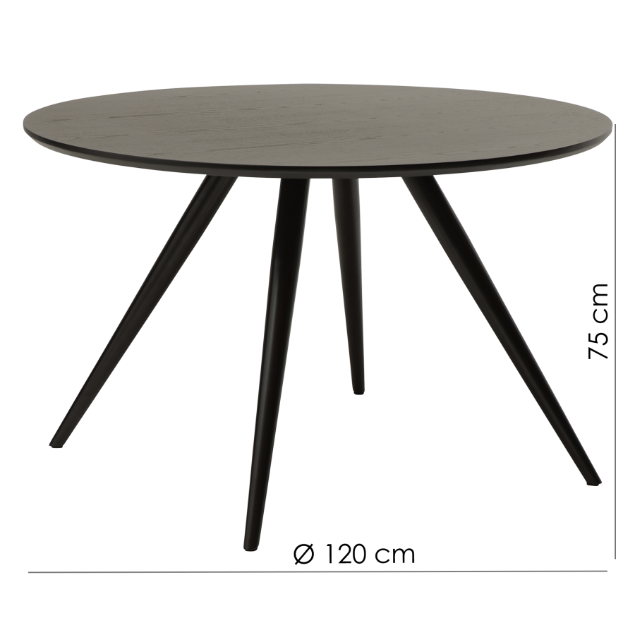 DAN-FORM ECLIPSE Spisebord Bordplade af egefiner, rund