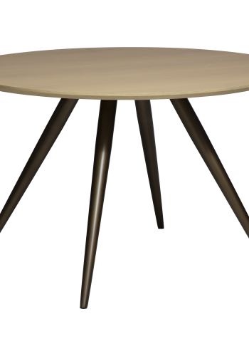 DAN-FORM ECLIPSE Spisebord Bordplade af hvidkalket egefiner, rund