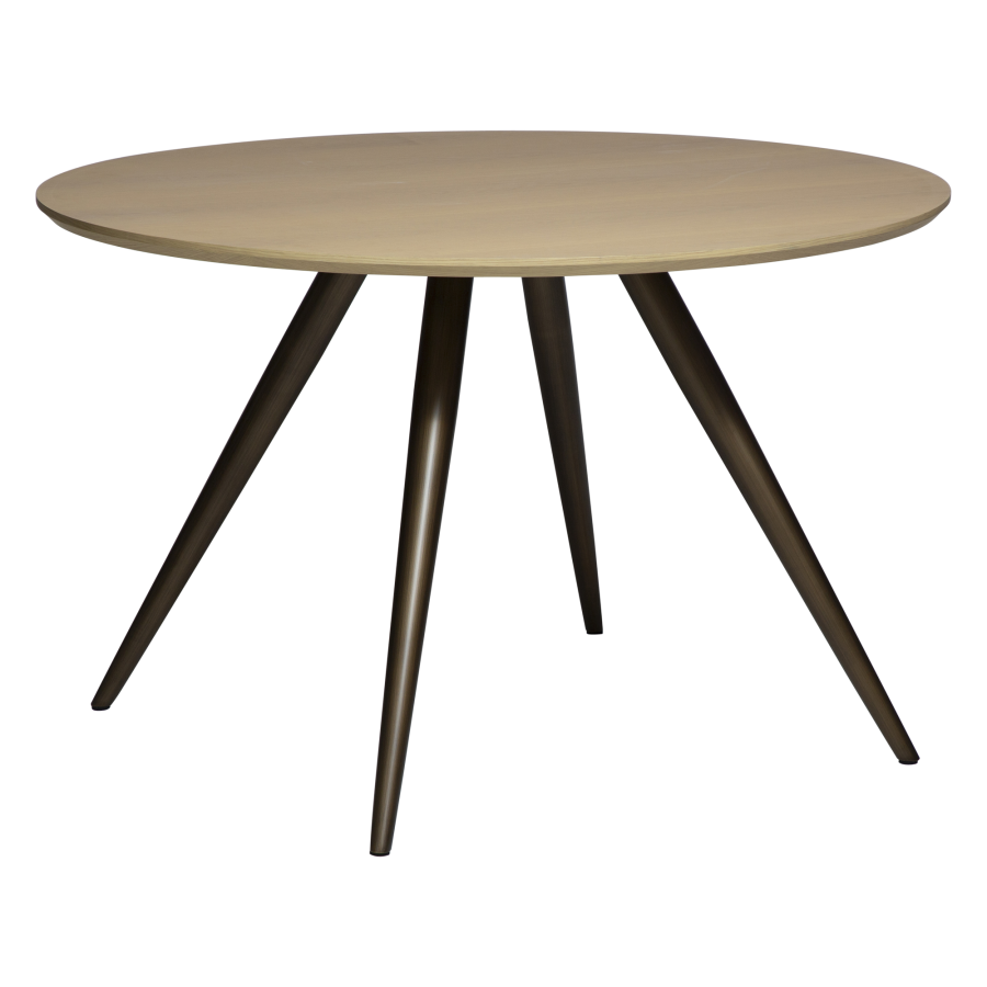 DAN-FORM ECLIPSE Spisebord Bordplade af hvidkalket egefiner, rund