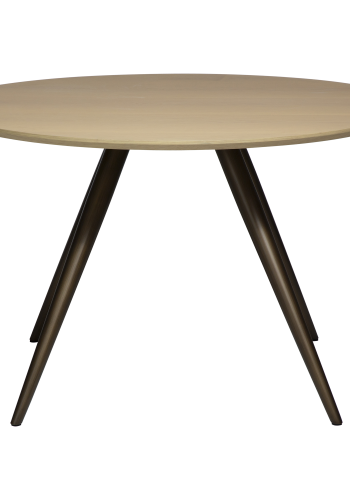 DAN-FORM ECLIPSE Spisebord Bordplade af hvidkalket egefiner, rund