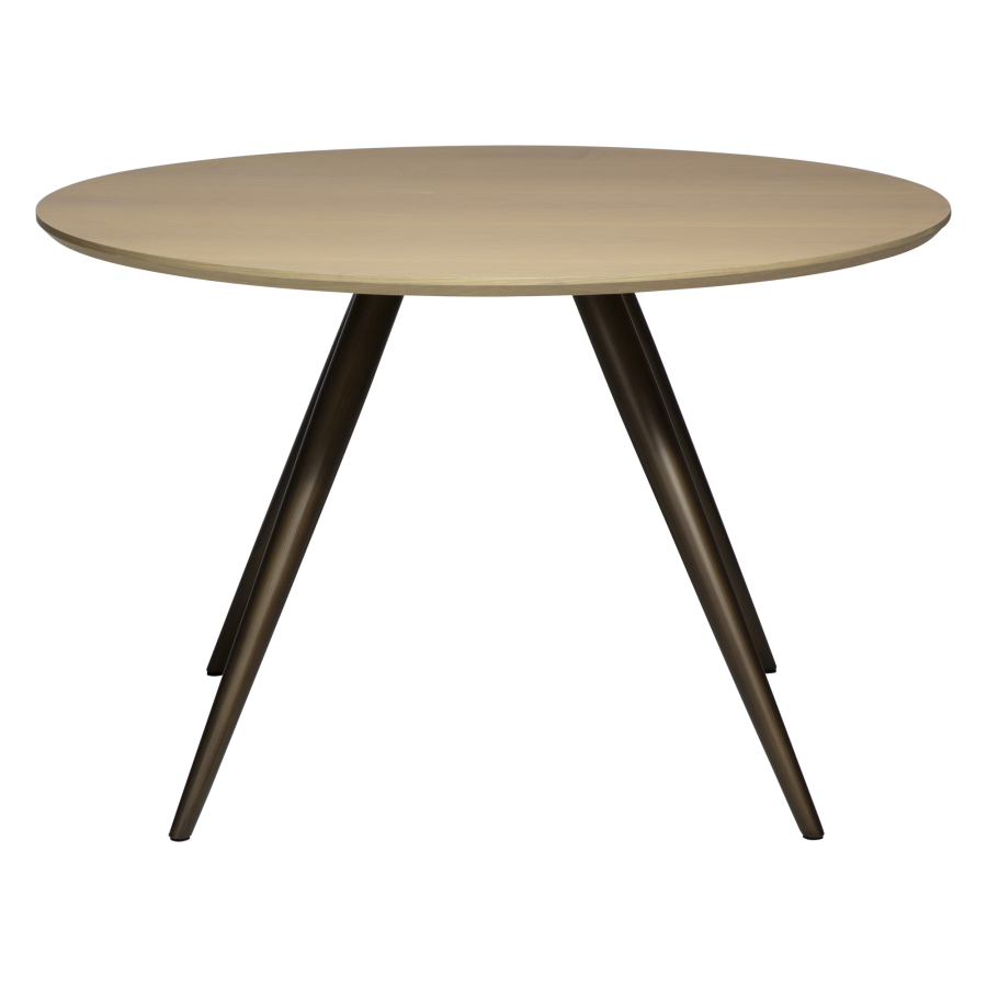 DAN-FORM ECLIPSE Spisebord Bordplade af hvidkalket egefiner, rund