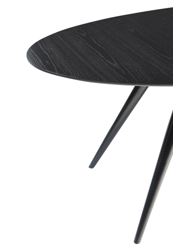 DAN-FORM ECLIPSE Spisebord Bordplade af sortbejdset ask, oval, med udtrk