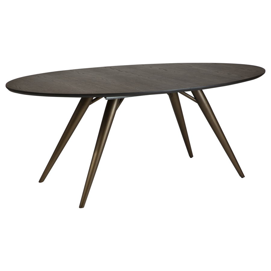 DAN-FORM ECLIPSE Spisebord Antikke messingben, til oval bordplade