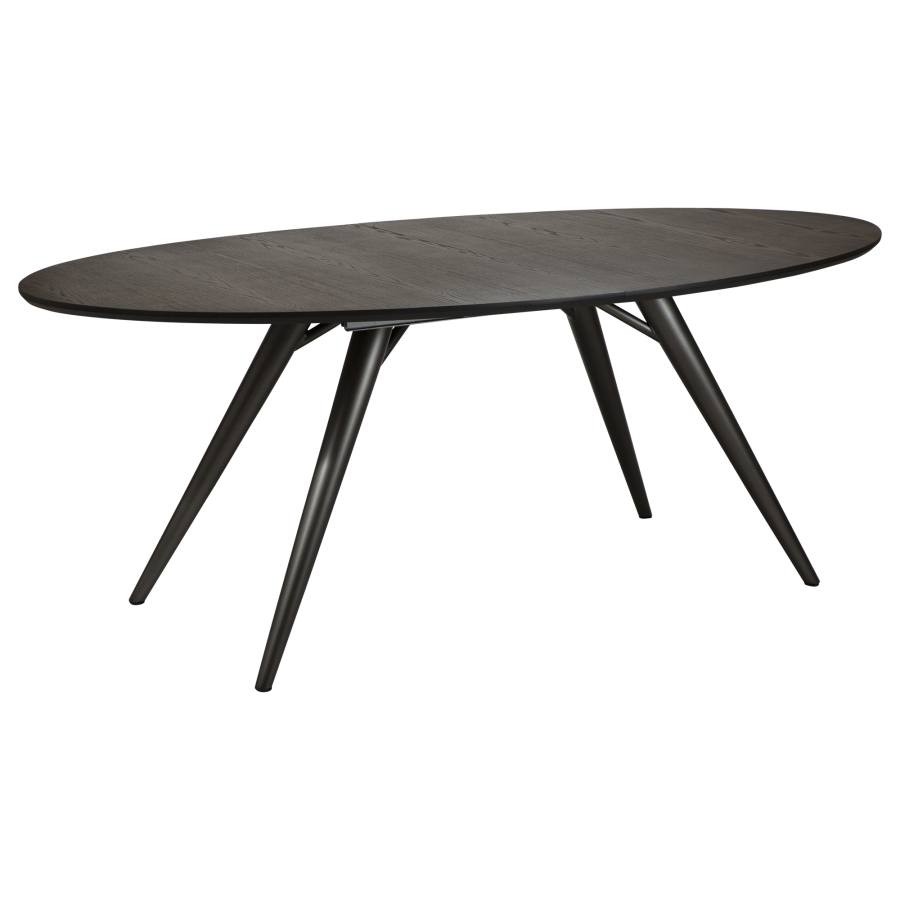 DAN-FORM ECLIPSE Spisebord Antikke ben i tin, til oval bordplade