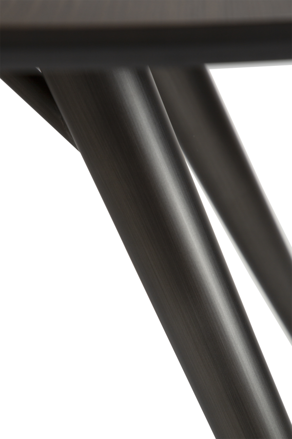 DAN-FORM ECLIPSE Spisebord Antikke ben i tin, til oval bordplade