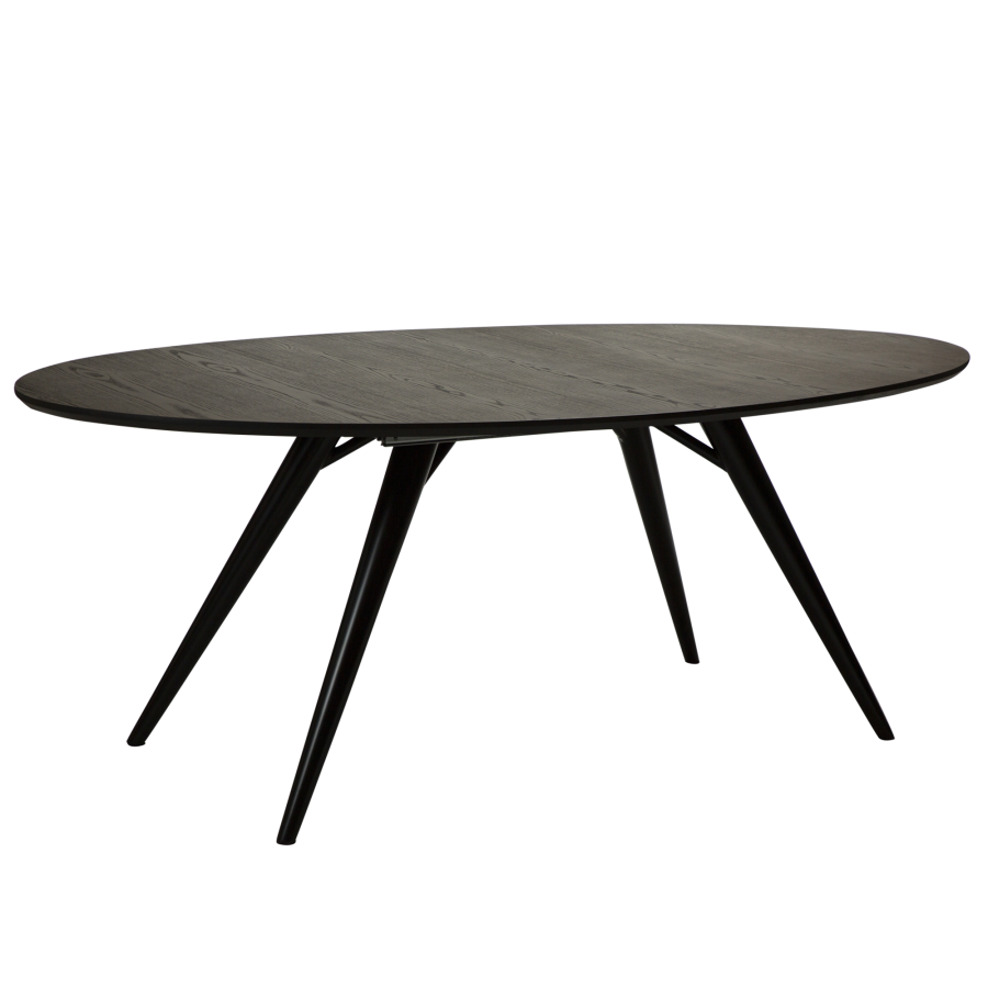 DAN-FORM ECLIPSE Spisebord Bordplade af grbejdset ask, oval, med udtrk