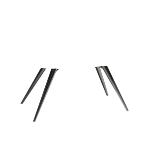 DAN-FORM ECLIPSE Spisebord Sorte metalben, til oval bordplade