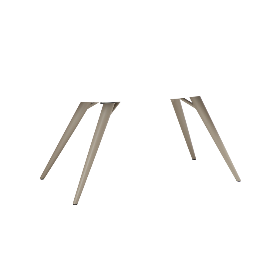 DAN-FORM ECLIPSE Spisebord Cashmere metalben, til oval bordplade