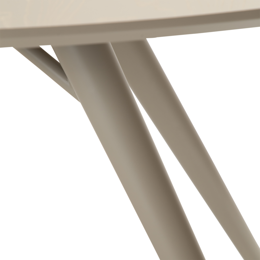 DAN-FORM ECLIPSE Spisebord Cashmere metalben, til oval bordplade