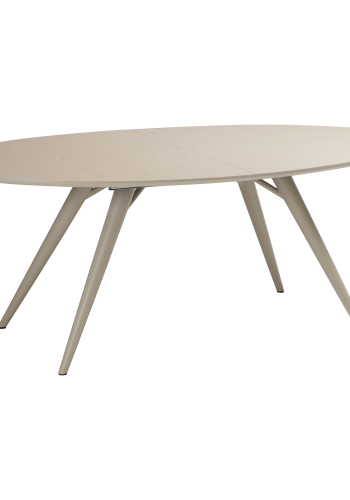 DAN-FORM ECLIPSE Spisebord Cashmere metalben, til oval bordplade