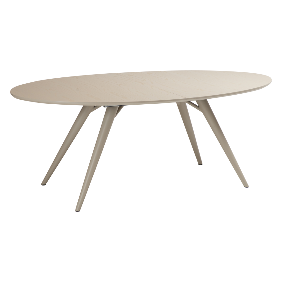 DAN-FORM ECLIPSE Spisebord Cashmere metalben, til oval bordplade