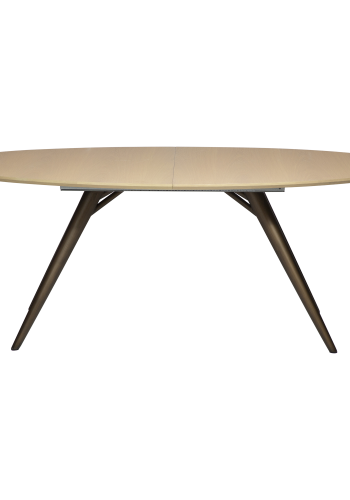 DAN-FORM ECLIPSE Spisebord Bordplade af hvidkalket egefiner, oval, med udtrk